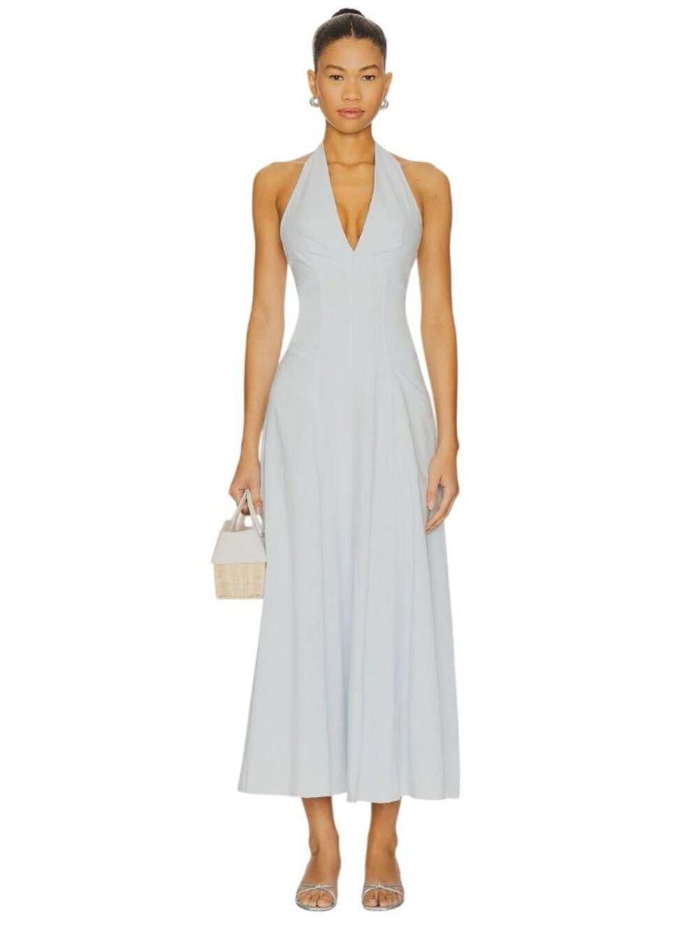 SNDYS Talassa Maxi Dress in Blue Small New Womens Long Summer Gown